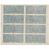 Image 2 : T68 $10 1864 Uncut Sheet of Eight.