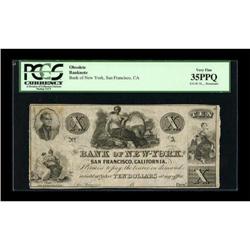 San Francisco, CA- Bank of New-York $10