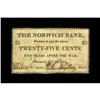 Norwich, CT- Norwich Bank 25¢ Feb. 15, 1815 G92