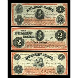 Washington, DC - Bullion Bank $1; $2; $3 July 4,