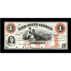 Savannah, GA- Bank of the State of Georgia $1