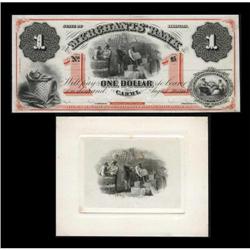 Carmi, IL- Merchants' Bank $1 Aug. 9, 1860 Proof