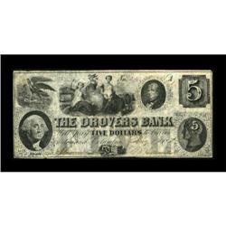 Columbia, IN- The Drovers Bank $5 Aug. 1, 1859