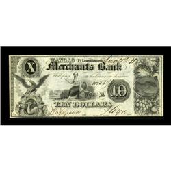 Ft. Leavenworth, KS- Merchants Bank $10 Aug. 21,