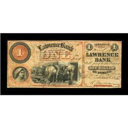 Lawrence, KS- Lawrence Bank $1 Nov. 1, 1862 G2a