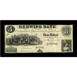 Lawrence, KS- Redwing Bank $3 April 18, 1857 G6a