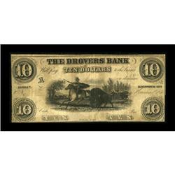 Leavenworth City, KT- The Drovers Bank $10 G22a