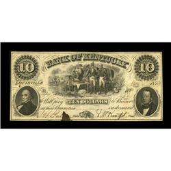 Louisville, KY- Bank of Kentucky $10 May 8, 1858
