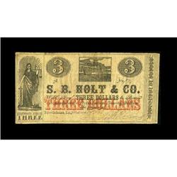 New Orleans, LA- S.B. Holt $3 March 29, 1862
