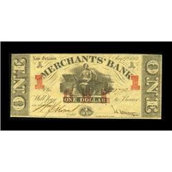 New Orleans, LA- Merchants' Bank $1 May 27, 1862