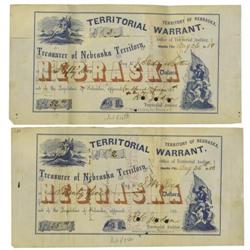 Omaha City, NE- Territorial Warrant $25; $52