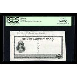 Asbury Park, (NJ)- City of Asbury $1 (1933)