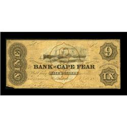 Wilmington, NC- Bank of Cape Fear $9 Oct. 1,
