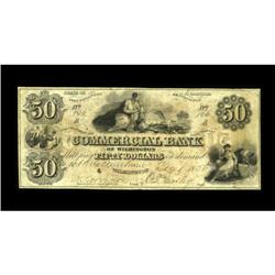 Wilmington, NC- Commercial Bank $50 Dec. 1, 1856