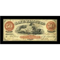 Hamburg, SC- Bank of Hamburg $50 Sept. 17, 1859