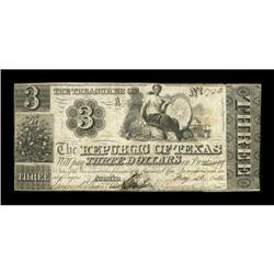 Austin, TX- Republic of Texas $3 May 1, 1841 Cr.
