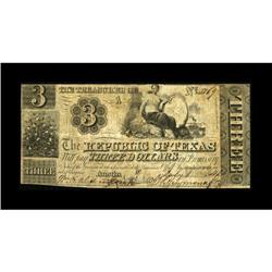 Austin, TX- Republic of Texas $3 July 1, 1841