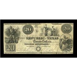 Austin, TX- Republic of Texas $20 Jan. 27, 1840
