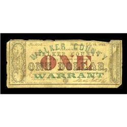 Huntsville, TX- Walker County $1 July 16, 1862