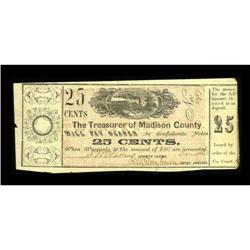 Madisonville, TX- Madison County 25¢ Jan. 1863