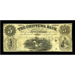 Pepin, WI- Chippewa Bank $5 Nov. 1, 1856 C4