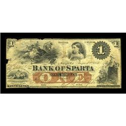 Sparta, WI- Bank of Sparta $1 Aug. 2, 1858 G2b