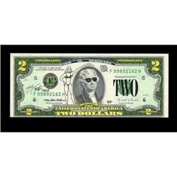 Autographed $2 1995 FRN by S.S. Compton.