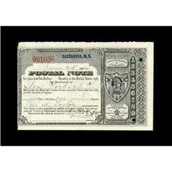 Cazenovia, NY- Postal Note 1¢ June 1884