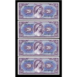 Series 691 $20 Four Consecutive Examples Very
