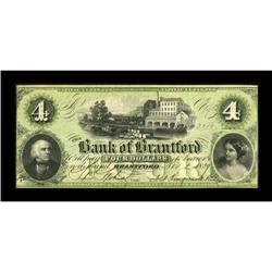 Brantford, ON- Bank of Brantford $4 Nov. 1, 1859