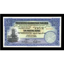 Palestine 10 Pounds Palestine Currency Board
