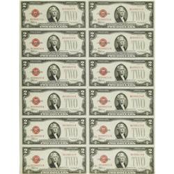 Fr. 1504 $2 1928C Legal Tender Notes. Uncut