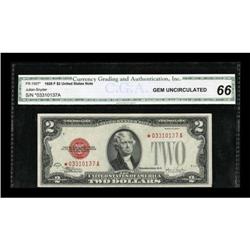 Fr. 1507* $2 1928F Legal Tender Note. CGA Gem