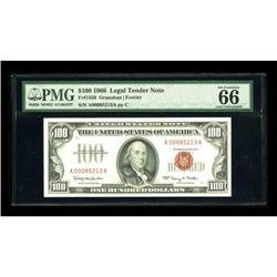 Fr. 1550 $100 1966 Legal Tender Note. PMG Gem