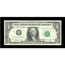 Fr. 1905-G $1 1969B Federal Reserve Note. Serial