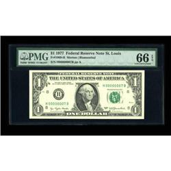 Fr. 1909-H $1 1977 Federal Reserve Note. PMG Gem