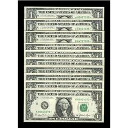 Fr. 1911-A* $1 1981 Federal Reserve Notes. Gem