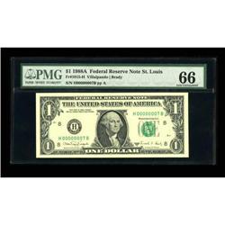 Fr. 1915-H $1 1988A Federal Reserve Note. PMG