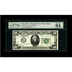 Fr. 2051-F $20 1928A Federal Reserve Note. PMG
