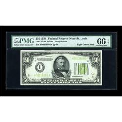 Fr. 2102-H $50 1934 LGS PMG Gem 66 EPQ