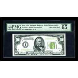 Fr. 2102-I $50 1934 Federal Reserve Note. PMG