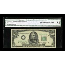 Fr. 2109-D* $50 1950B Federal Reserve Note. CGA