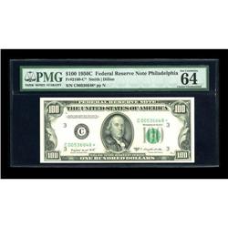 Fr. 2160-C* $100 1950C Federal Reserve Note. PMG