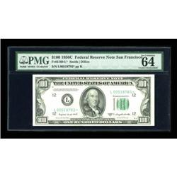 Fr. 2160-L* $100 1950C Federal Reserve Note. PMG