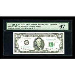 Fr. 2163-D* $100 1963A Federal Reserve Note. PMG