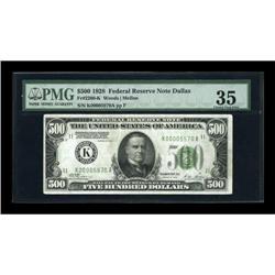 Fr. 2200-K $500 1928 Federal Reserve Note. PMG