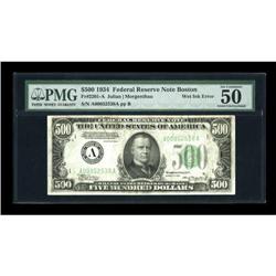 Fr. 2201-A $500 1934 Federal Reserve Note. PMG