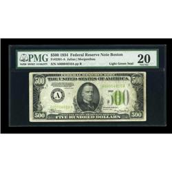 Fr. 2201-A $500 1934 LGS Federal Reserve Note.