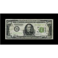 Fr. 2201-B $500 1934 Federal Reserve Note. Very