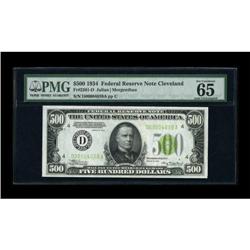 Fr. 2201-D $500 1934 Federal Reserve Note. PMG